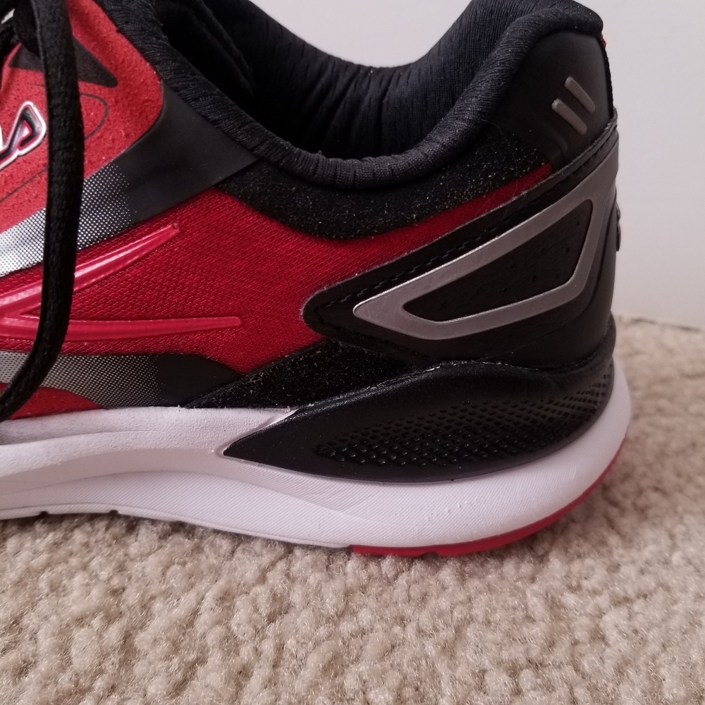 Men's FILA Red and Black Tennis Shoes - Picture 11 of 16